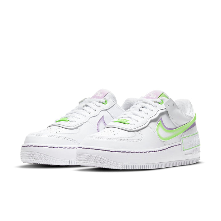 NIKE AIR FORCE 1 SHADOW WHITE ELECTRIC GREEN WOMENS