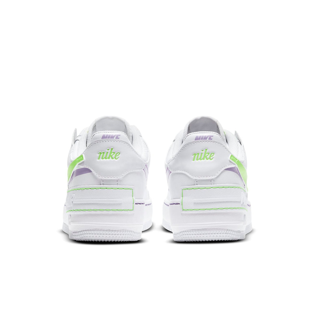 NIKE AIR FORCE 1 SHADOW WHITE ELECTRIC GREEN WOMENS