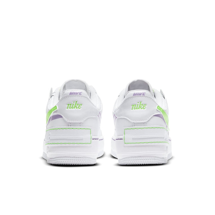 NIKE AIR FORCE 1 SHADOW WHITE ELECTRIC GREEN WOMENS