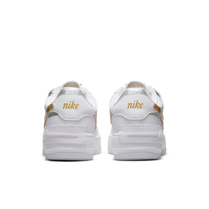 NIKE AIR FORCE 1 SHADOW WHITE METALLIC GOLD