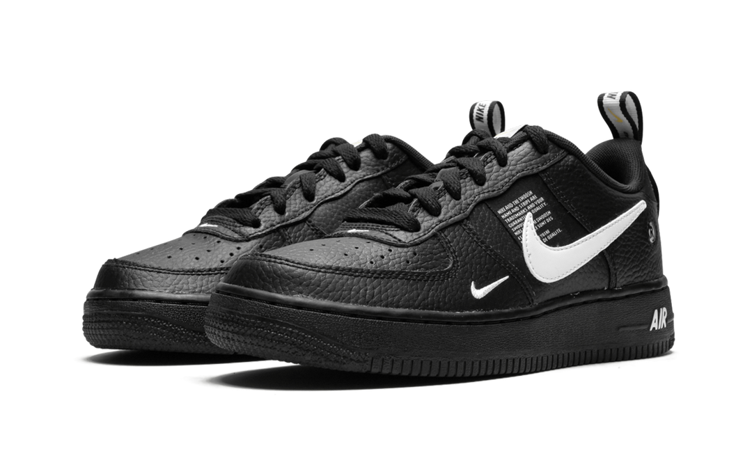 NIKE AIR FORCE 1 UTILITY BLACK WHITE GS