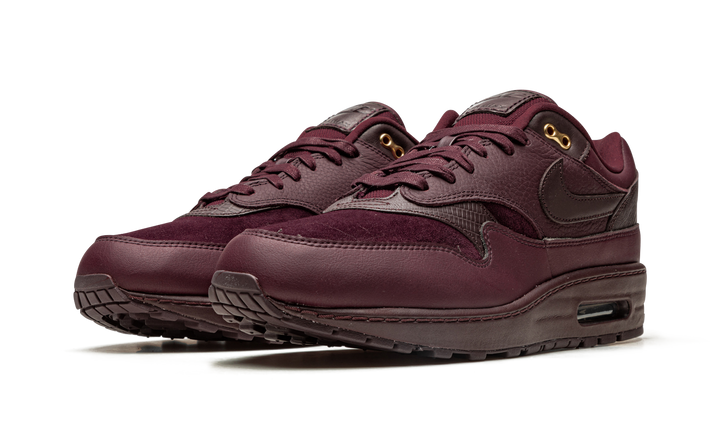 NIKE AIR MAX 1 BURGUNDY CRUSH WOMENS