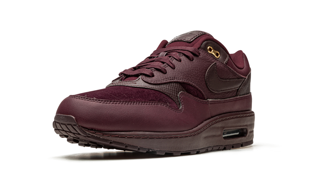 NIKE AIR MAX 1 BURGUNDY CRUSH WOMENS