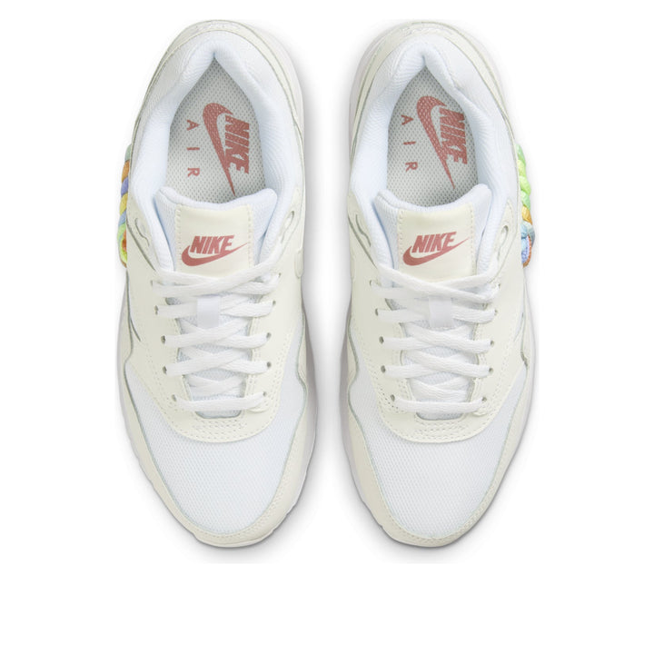 NIKE AIR MAX 1 SE WHITE RAINBOW LACE SWOOSH GS
