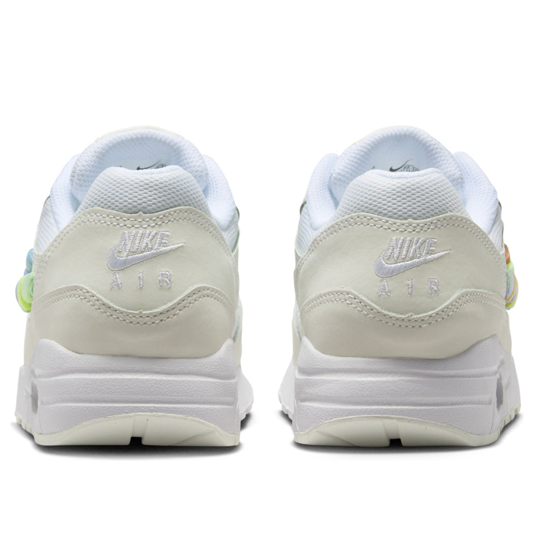 NIKE AIR MAX 1 SE WHITE RAINBOW LACE SWOOSH GS
