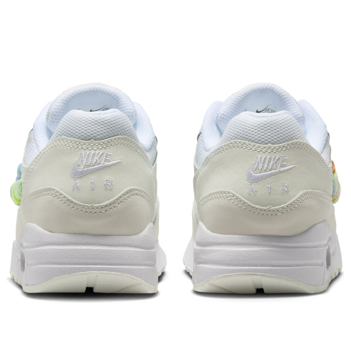 NIKE AIR MAX 1 SE WHITE RAINBOW LACE SWOOSH GS