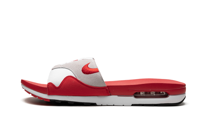 NIKE AIR MAX 1 SLIDE WHITE UNIVERSITY RED