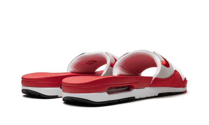 NIKE AIR MAX 1 SLIDE WHITE UNIVERSITY RED