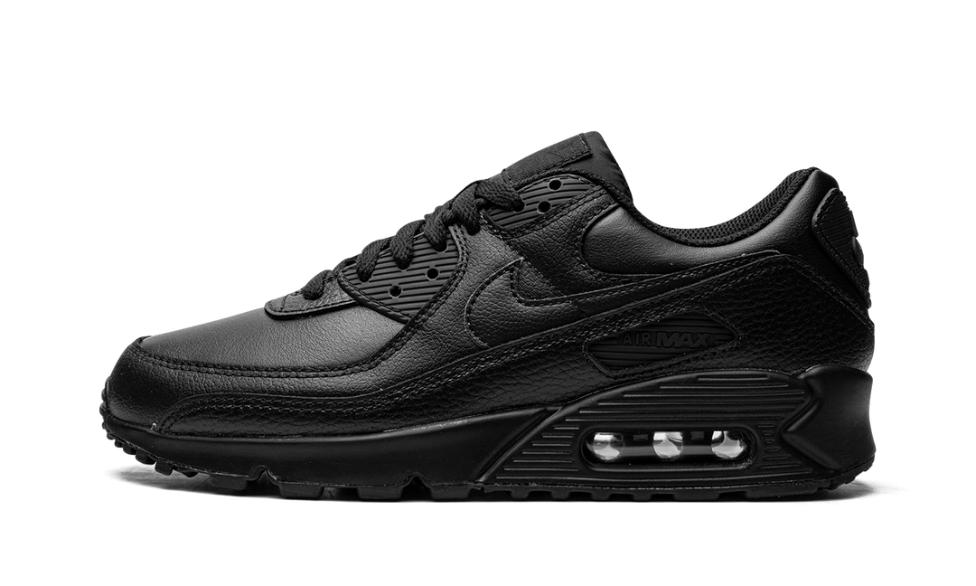 NIKE AIR MAX 90 LEATHER TRIPLE BLACK