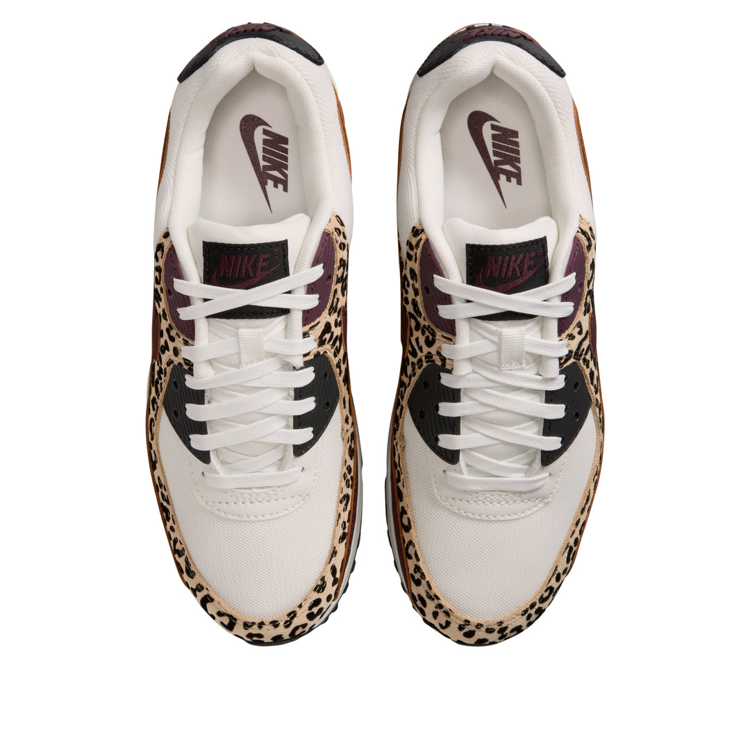 NIKE AIR MAX 90 LEOPARD BURGUNDY (WOMEN&