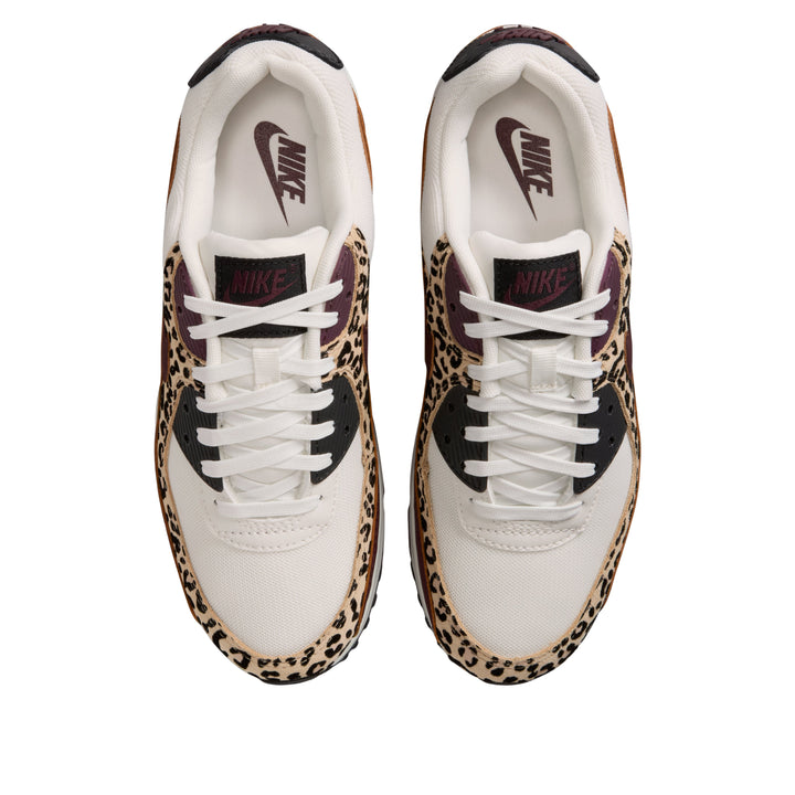 NIKE AIR MAX 90 LEOPARD BURGUNDY (WOMEN&