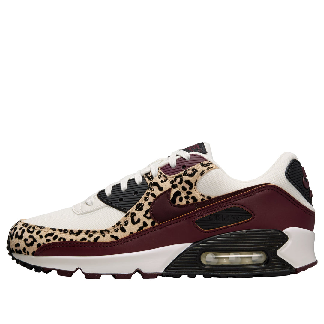 NIKE AIR MAX 90 LEOPARD BURGUNDY (WOMEN&