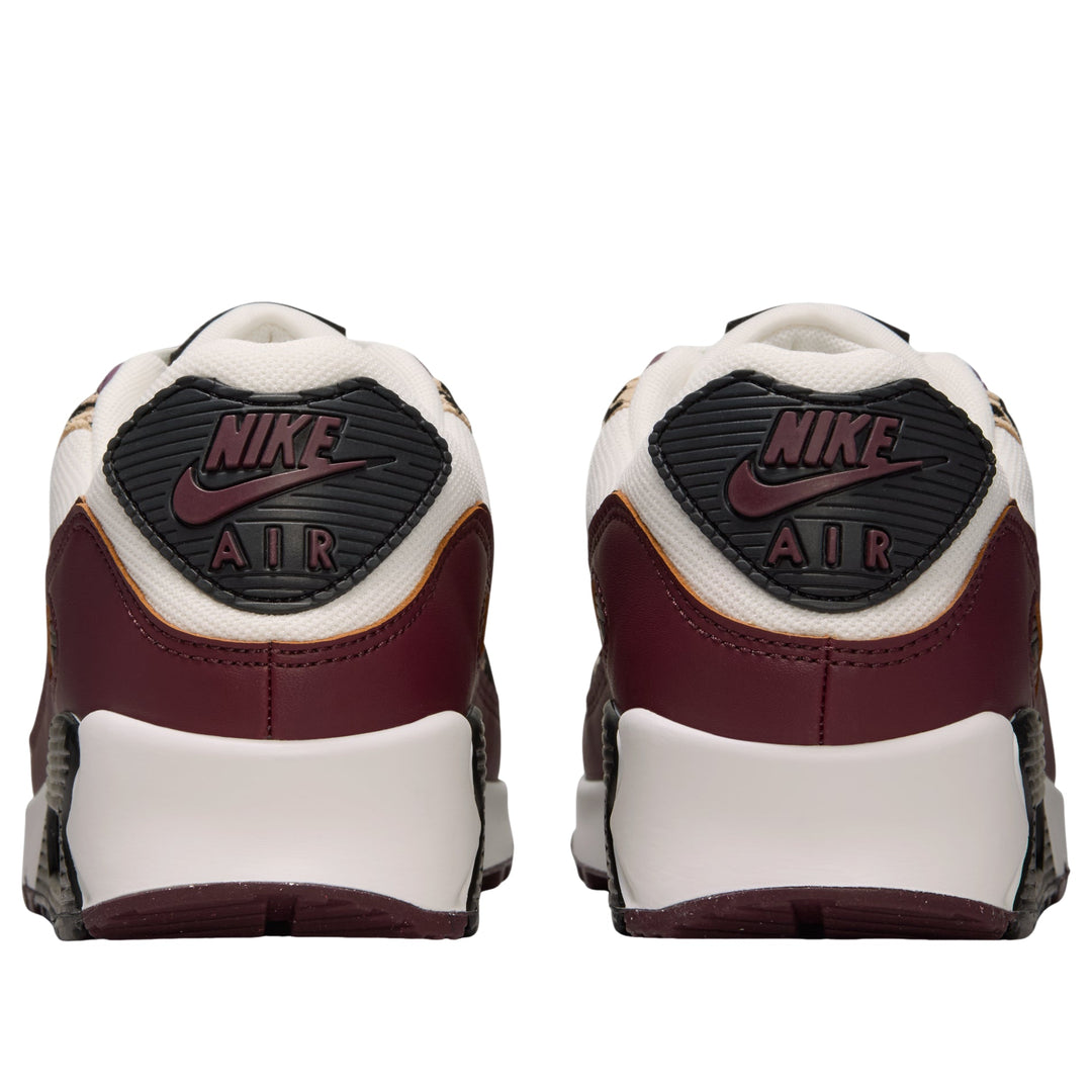 NIKE AIR MAX 90 LEOPARD BURGUNDY (WOMEN&