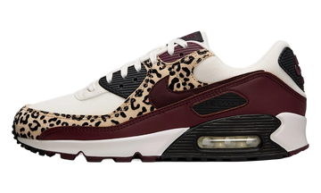 NIKE AIR MAX 90 LEOPARD BURGUNDY (WOMEN'S) — Stock