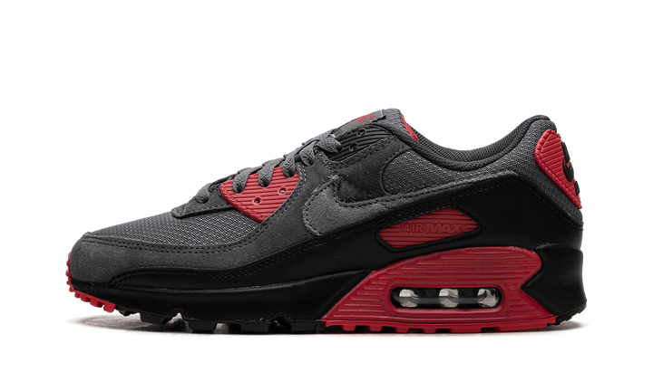 NIKE AIR MAX 90 SMOKE GREY FIRE RED