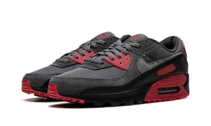 NIKE AIR MAX 90 SMOKE GREY FIRE RED