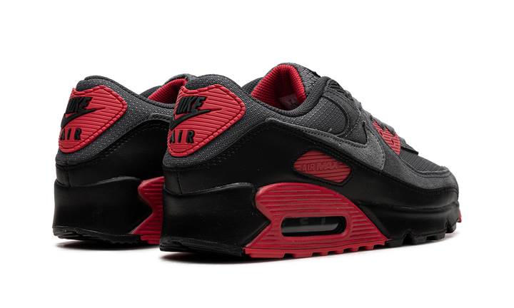NIKE AIR MAX 90 SMOKE GREY FIRE RED