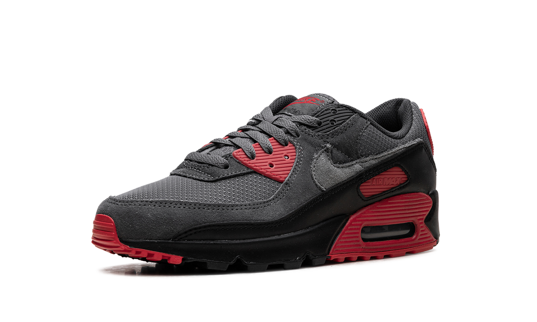 NIKE AIR MAX 90 SMOKE GREY FIRE RED