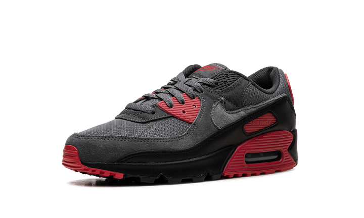NIKE AIR MAX 90 SMOKE GREY FIRE RED