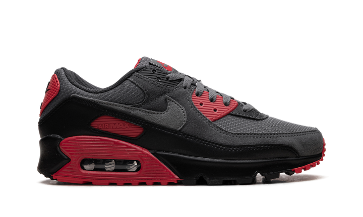 NIKE AIR MAX 90 SMOKE GREY FIRE RED