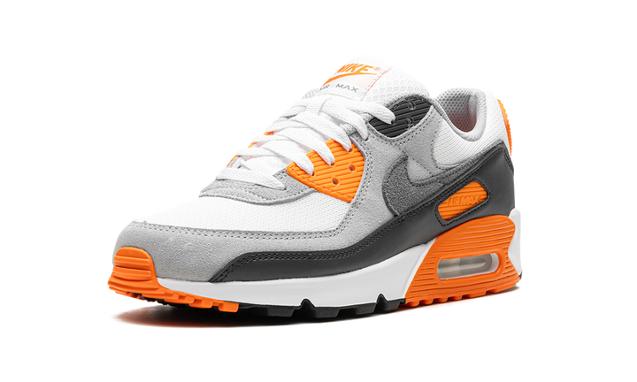 NIKE AIR MAX 90 SUMMIT WHITE SAFETY ORANGE DARK SMOKE GREY SMOKE GREY