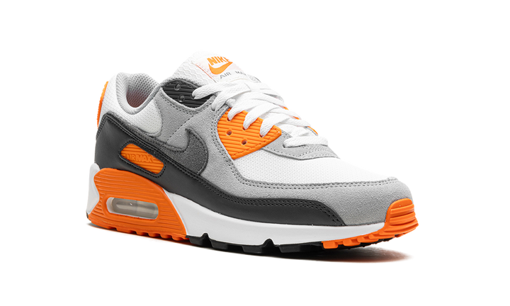 NIKE AIR MAX 90 SUMMIT WHITE SAFETY ORANGE DARK SMOKE GREY SMOKE GREY