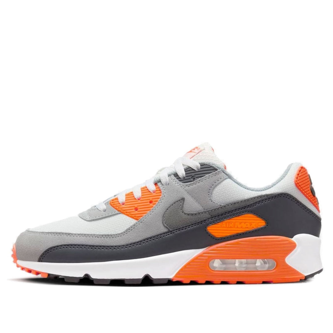 NIKE AIR MAX 90 SUMMIT WHITE SAFETY ORANGE DARK SMOKE GREY SMOKE GREY