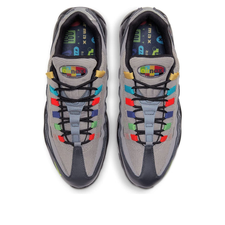 NIKE AIR MAX 95 ESSENTIAL LIGHT CHARCOAL RED BLACK