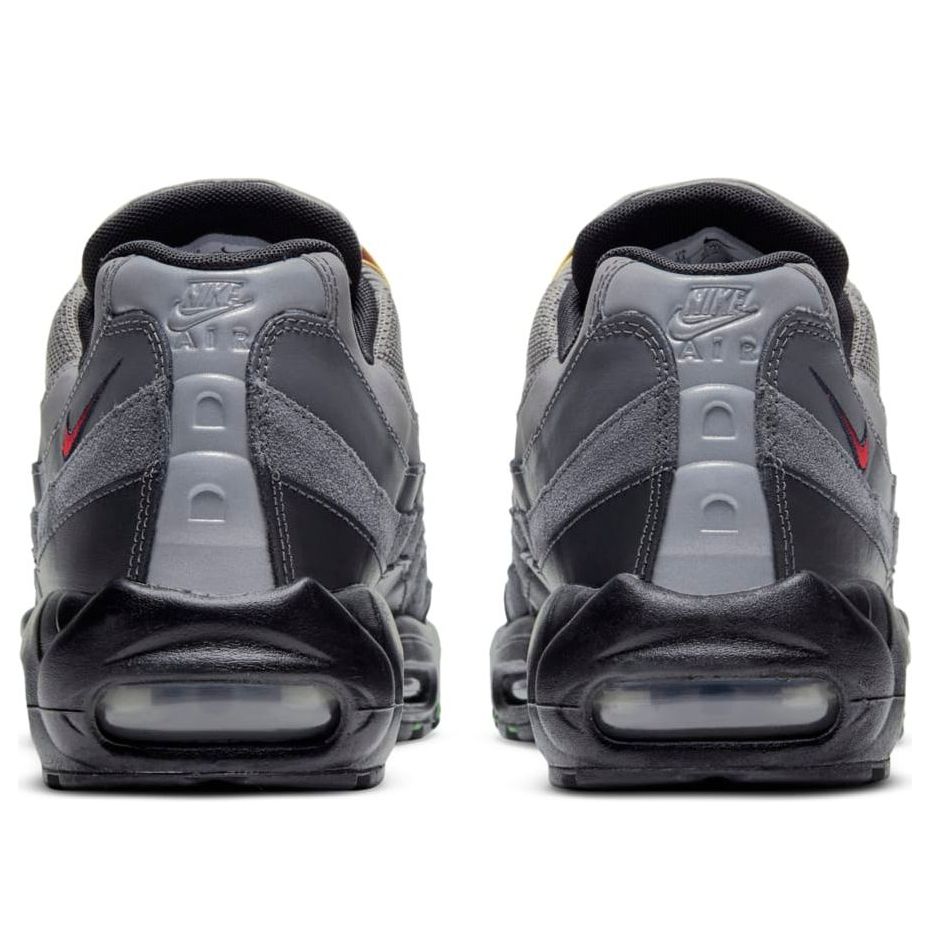 NIKE AIR MAX 95 ESSENTIAL LIGHT CHARCOAL RED BLACK