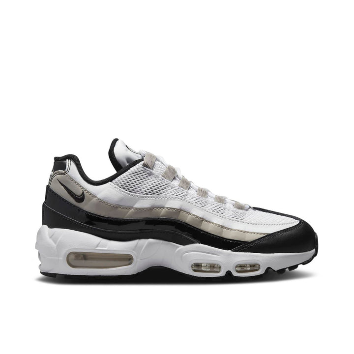 NIKE AIR MAX 95 WHITE LIGHT IRON ORE BLACK PATENT WOMENS