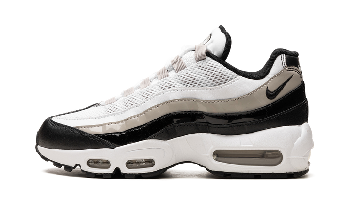NIKE AIR MAX 95 WHITE LIGHT IRON ORE BLACK PATENT WOMENS