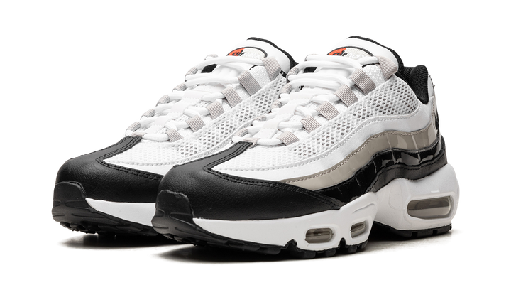 NIKE AIR MAX 95 WHITE LIGHT IRON ORE BLACK PATENT WOMENS