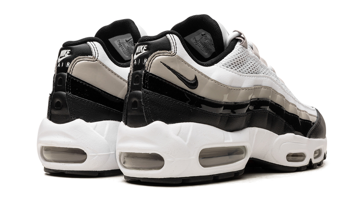 NIKE AIR MAX 95 WHITE LIGHT IRON ORE BLACK PATENT WOMENS