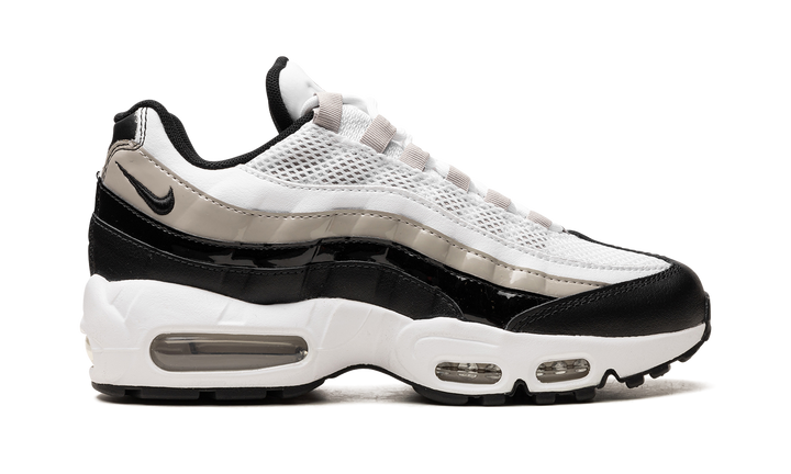 NIKE AIR MAX 95 WHITE LIGHT IRON ORE BLACK PATENT WOMENS