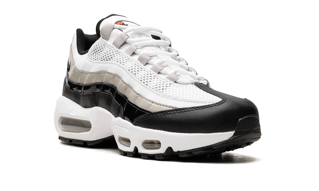 NIKE AIR MAX 95 WHITE LIGHT IRON ORE BLACK PATENT WOMENS