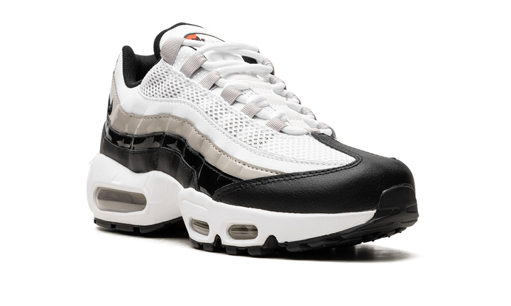 NIKE AIR MAX 95 WHITE LIGHT IRON ORE BLACK PATENT WOMENS