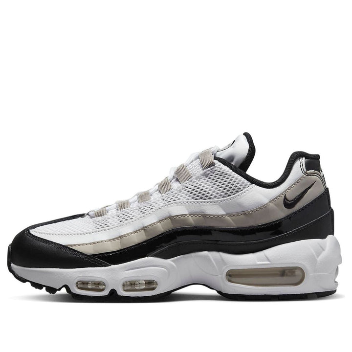 NIKE AIR MAX 95 WHITE LIGHT IRON ORE BLACK PATENT WOMENS