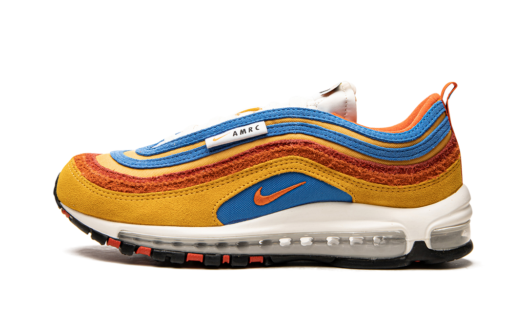 NIKE AIR MAX 97 SE RUNNING CLUB POLLEN ORANGE BLUE