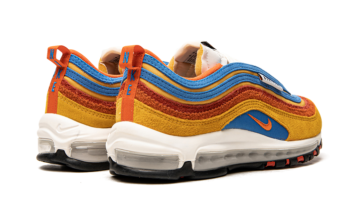 NIKE AIR MAX 97 SE RUNNING CLUB POLLEN ORANGE BLUE