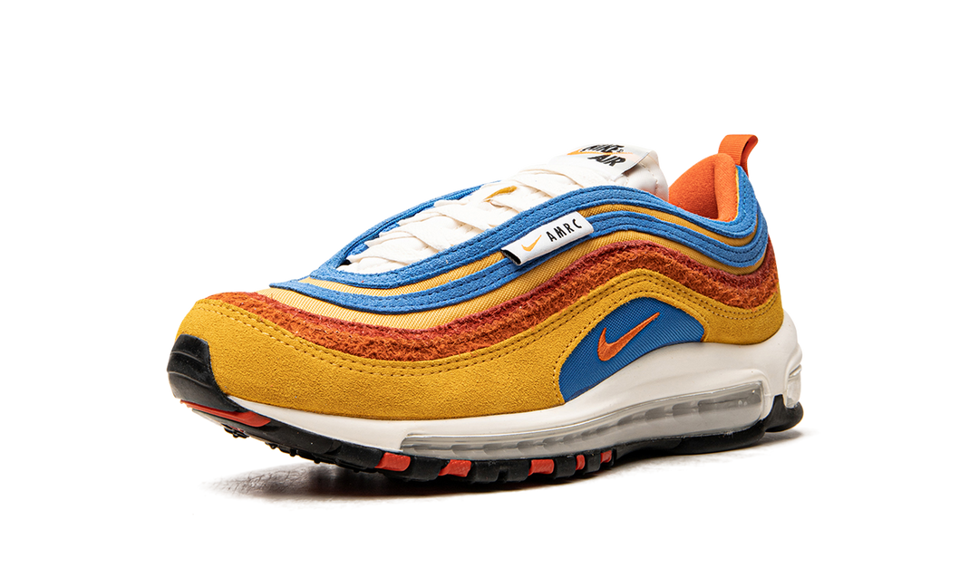 NIKE AIR MAX 97 SE RUNNING CLUB POLLEN ORANGE BLUE