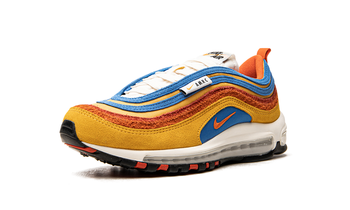 NIKE AIR MAX 97 SE RUNNING CLUB POLLEN ORANGE BLUE