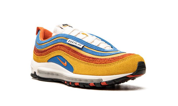 NIKE AIR MAX 97 SE RUNNING CLUB POLLEN ORANGE BLUE