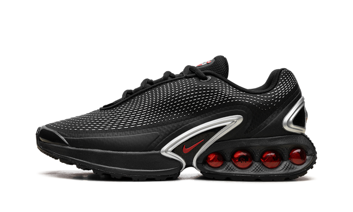 NIKE AIR MAX DN BLACK METALLIC SILVER RED