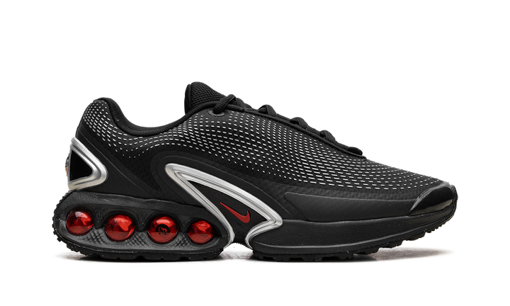 NIKE AIR MAX DN BLACK METALLIC SILVER RED