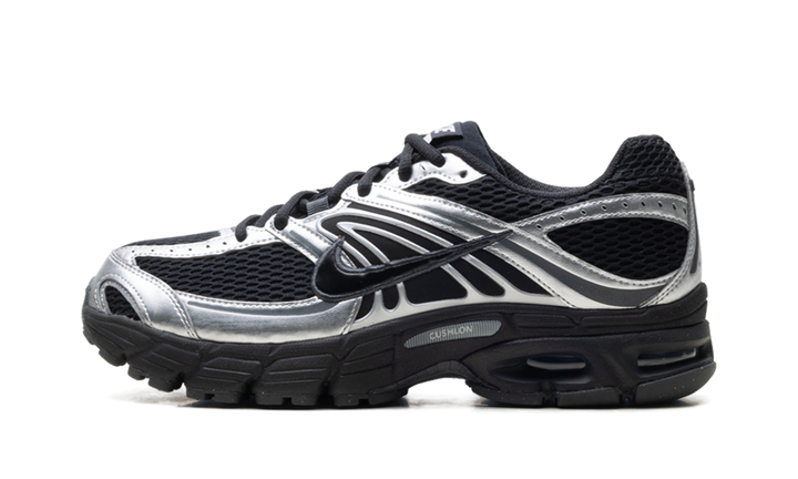 NIKE AIR MAX MOTO 2K BLACK METALLIC SILVER WOMENS