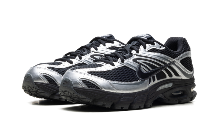 NIKE AIR MAX MOTO 2K BLACK METALLIC SILVER WOMENS