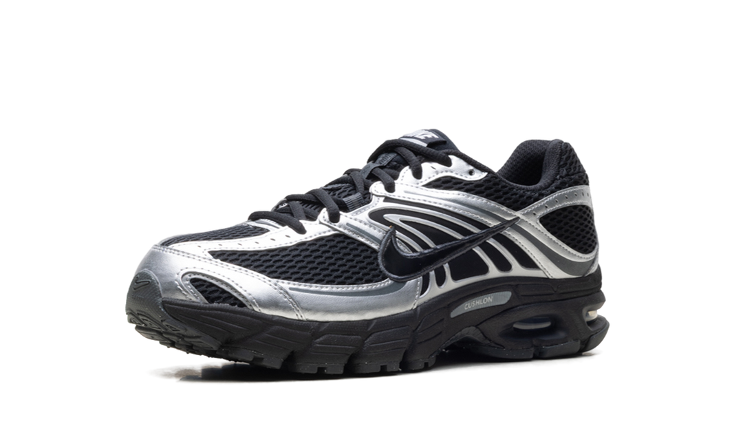 NIKE AIR MAX MOTO 2K BLACK METALLIC SILVER WOMENS