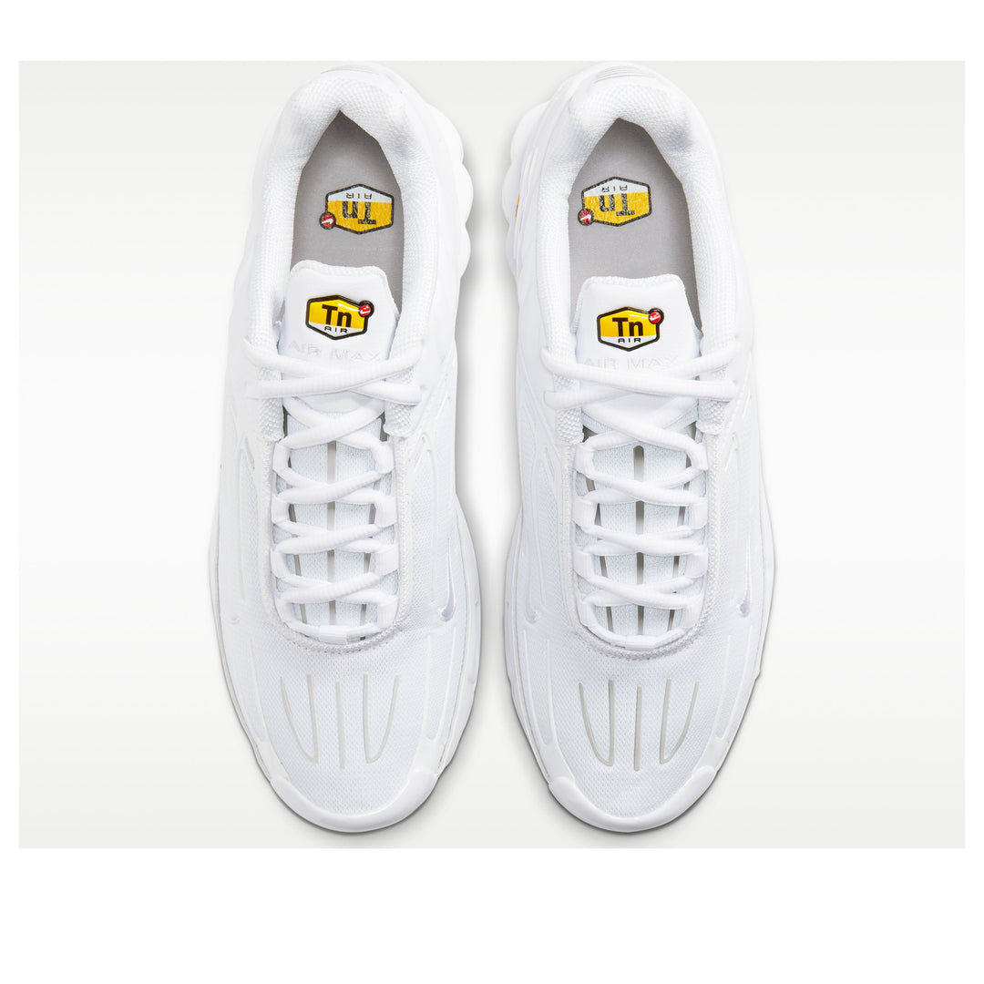 NIKE AIR MAX PLUS 3 TRIPLE WHITE — Stock