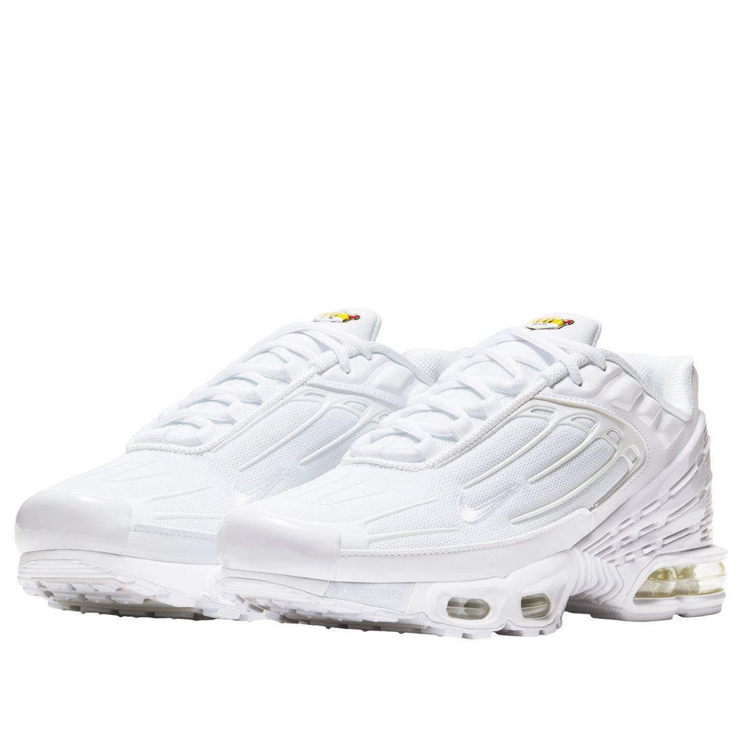 NIKE AIR MAX PLUS 3 TRIPLE WHITE — Stock