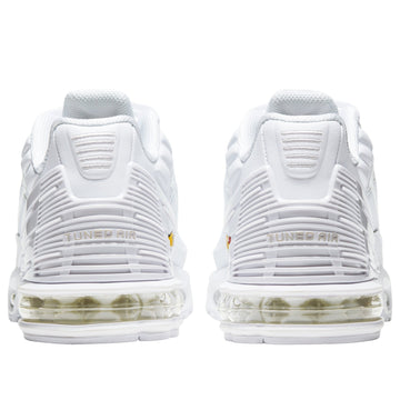NIKE AIR MAX PLUS 3 TRIPLE WHITE — Stock